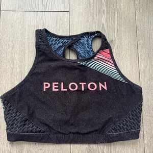 Peloton Black and Pink Sports Bra